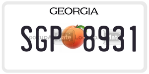SGP8931  license plate in GA