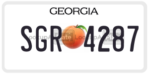 SGR4287  license plate in GA