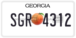 SGR4312  license plate in GA