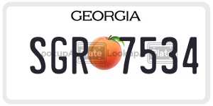 SGR7534  license plate in GA