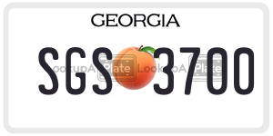 SGS3700 license plate in Georgia