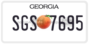 SGS7695  license plate in GA