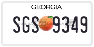 SGS9349  license plate in GA
