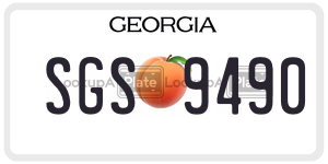 SGS9490  license plate in GA