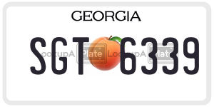 SGT6339  license plate in GA