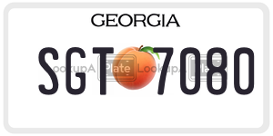 SGT7080 license plate in Georgia