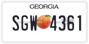 SGW4361 license plate in Georgia