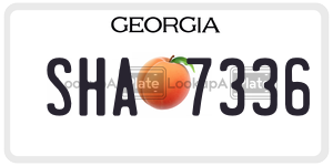SHA7336  license plate in GA