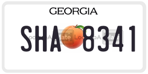 SHA8341 license plate in Georgia