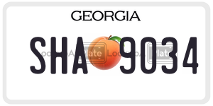 SHA9034  license plate in GA