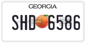 SHD6586  license plate in GA