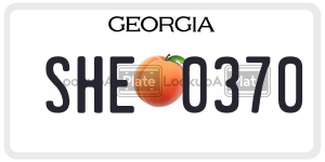 SHE0370  license plate in GA