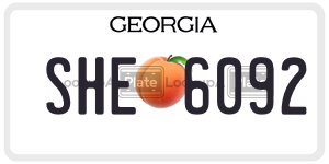 SHE6092 license plate in Georgia