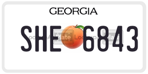SHE6843 license plate in Georgia