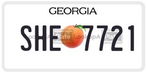 SHE7721 license plate in Georgia