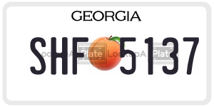 SHF5137 license plate in Georgia