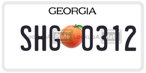 SHG0312 license plate in Georgia