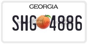 SHG4886 license plate in Georgia