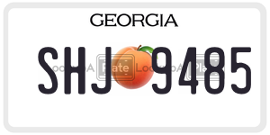 SHJ9485 license plate in Georgia