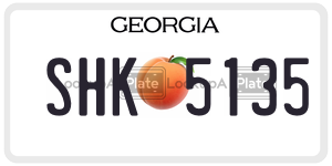 SHK5135  license plate in GA