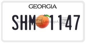 SHM1147  license plate in GA