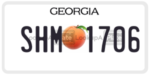 SHM1706 license plate in Georgia