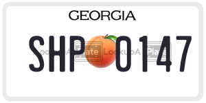 SHP0147  license plate in GA