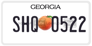 SHQ0522 license plate in Georgia