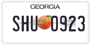 SHU0923 license plate in Georgia