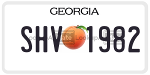SHV1982 license plate in Georgia