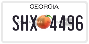 SHX4496  license plate in GA