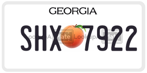 SHX7922 license plate in Georgia