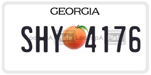 SHY4176 license plate in Georgia