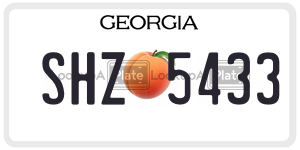SHZ5433  license plate in GA