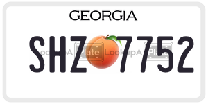 SHZ7752 license plate in Georgia