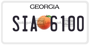 SIA6100 license plate in Georgia