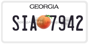 SIA7942  license plate in GA