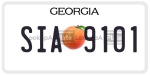 SIA9101  license plate in GA