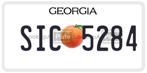 SIC5284  license plate in GA