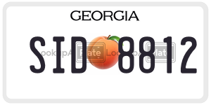 SID8812  license plate in GA