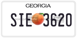 SIE3620 license plate in Georgia