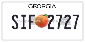 SIF2727  license plate in GA