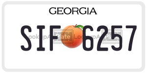 SIF6257  license plate in GA