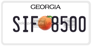 SIF8500  license plate in GA