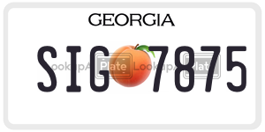 SIG7875  license plate in GA