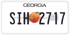 SIH2717  license plate in GA