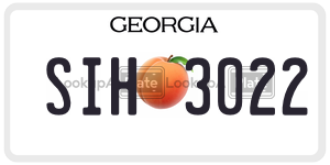 SIH3022  license plate in GA