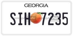 SIH7235  license plate in GA