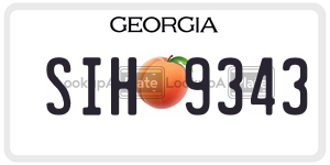 SIH9343  license plate in GA