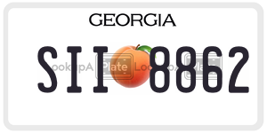 SII8862 license plate in Georgia